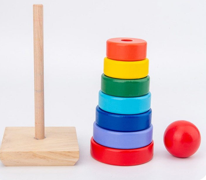 Turn Sortator Montessori din lemn Curcubeu21 cm 004.png