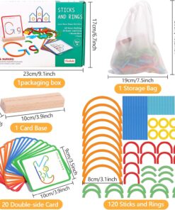 Puzzle educativ Tangram din lemn cu 142 piese Forme 3 ani 03