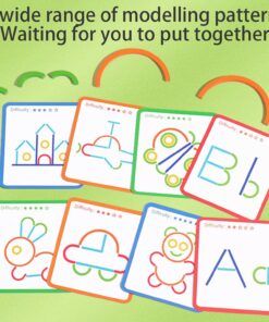 Puzzle educativ Tangram din lemn cu 142 piese Forme 3 ani 04