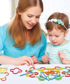 Puzzle educativ Tangram din lemn cu 142 piese Forme 3 ani 05