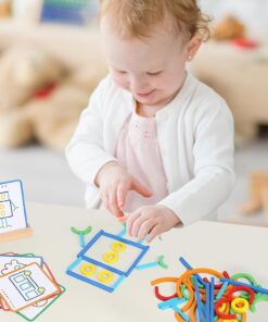 Puzzle educativ Tangram din lemn cu 142 piese Forme 3 ani 06