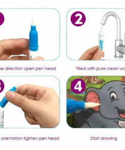 Carte de colorat cu apa Animale din jungla 02.png