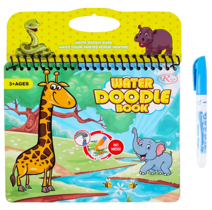 Carte de colorat cu apa Animale din jungla 03.png