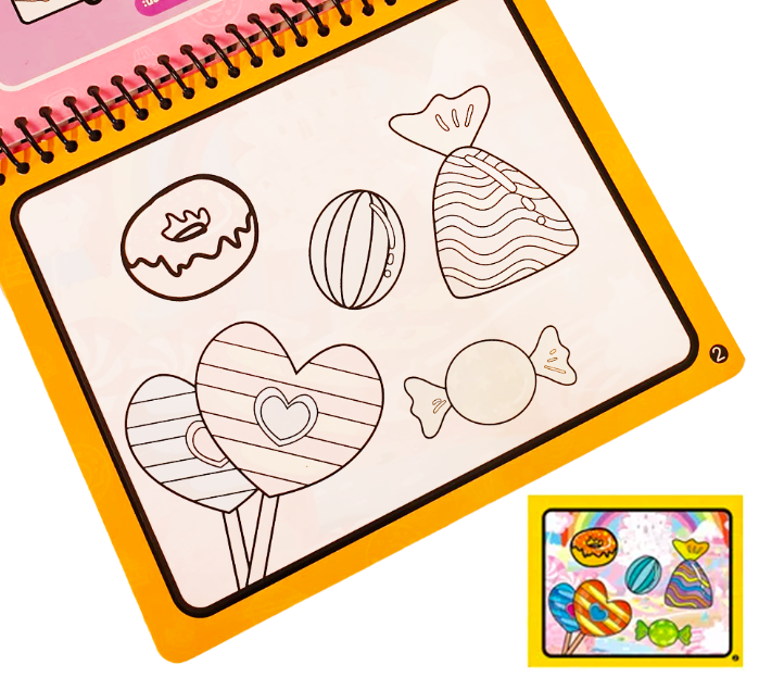 Carte de colorat cu apa Dulciuri 02.png