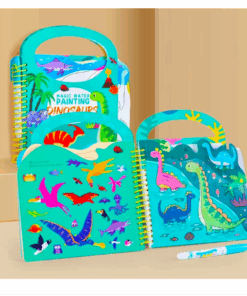 Carte de colorat cu apa si stikere reutilizabile Dinozauri 3 ani 02.png