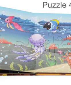 Carte educativa cu 6 puzzle uri Animale marine 72 piese 06.jpg