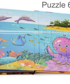 Carte educativa cu 6 puzzle uri Animale marine 72 piese 08.jpg