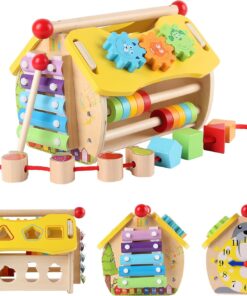 Casuta multifuntionala din lemn cu forme geometrice si abac 3 ani 01.jpg