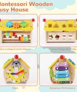 Casuta multifuntionala din lemn cu forme geometrice si abac 3 ani 02.jpg