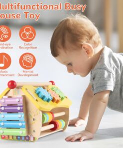 Casuta multifuntionala din lemn cu forme geometrice si abac 3 ani 04.jpg