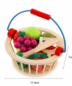 Cosulet cu 12 fructe de feliat din lemn 3 ani 07.png