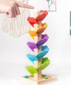 Joc Montessori din lemn tip circuit Copacul Curcubeu 30 CM 3 ani 01.jpg