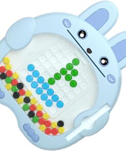 Joc creativ Mozaic Pixel Magnetic 3 ani 26 cm Iepuras Albastru 05.jpg