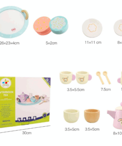 Jucarie din lemn Set servirea ceai 15 piese 3 ani 01.png
