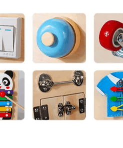 Placa senzoriala cu 11 activitati Montessori Busy Board 02.png