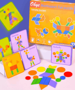 Puzzle educativ Tangram din lemn cu 67 piese 3 ani 01.png