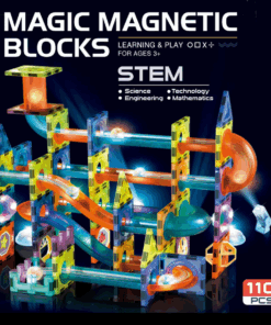 Set de constructie magnetic 3D cu 110 de piese MARBLE BALL TRACK 3 ani 01.png