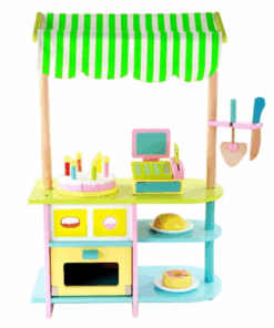 Stand din lemn Cofetarie cu tort si prajituri de feliat 59 cm 3 ani 01.png