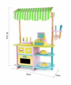 Stand din lemn Cofetarie cu tort si prajituri de feliat 59 cm 3 ani 07.png