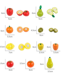 Stand din lemn cu fructe de feliat si cantar 52 cm 3 ani 03.png