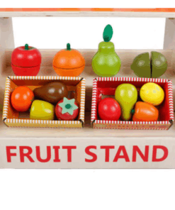 Stand din lemn cu fructe de feliat si cantar 52 cm 3 ani 05.png