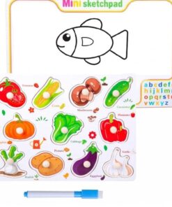 Tablita de scris si desenat si puzzle incastru cu legume 001.jpg