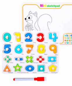 Tablita de scris si desenat si puzzle incastru cu numere 01.png