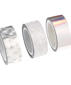 Alternative view of Banda adeziva argintie pentru activitati crafts-3 bucati