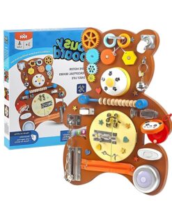 Busy Board Montessori cu 14 activitati Ursulet 01.jpg