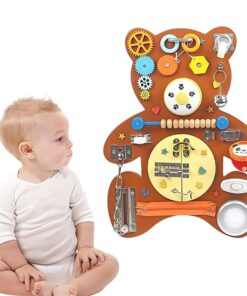 Busy Board Montessori cu 14 activitati Ursulet 03.jpg