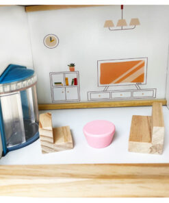 Casa de papusi din lemn 41 cm utilata si mobilata 3 ANI08.jpg