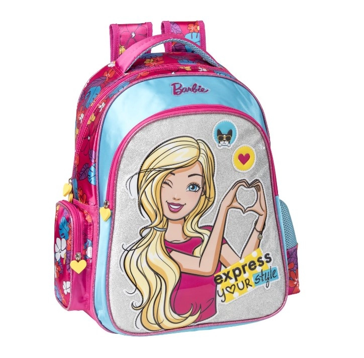 Ghiozdan cu 2 compartimente, pentru Fete, Barbie