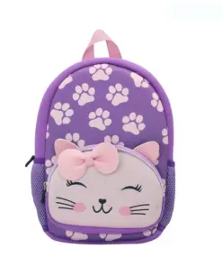 Ghiozdan de gradinita pentru fetite, Pisicuta, mov