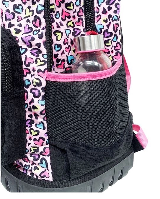 Ghiozdan scolar fete cu 3 compartimente, tip troller - Pisicuta, 34x32 cm - imagine 2