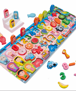 Puzzle Logaritmic multifunctional - 8 Activitati, 3 ani