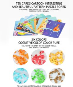 Joc creativ Mozaic Pixel din lemn Animale de la ferma 3 ani 02.jpg