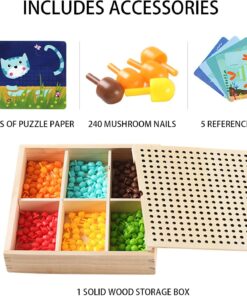 Joc creativ Mozaic Pixel din lemn Animale de la ferma 3 ani 03.jpg