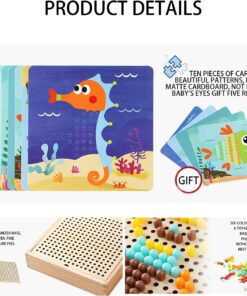 Joc creativ Mozaic Pixel din lemn Animale de la ferma 3 ani 04.jpg