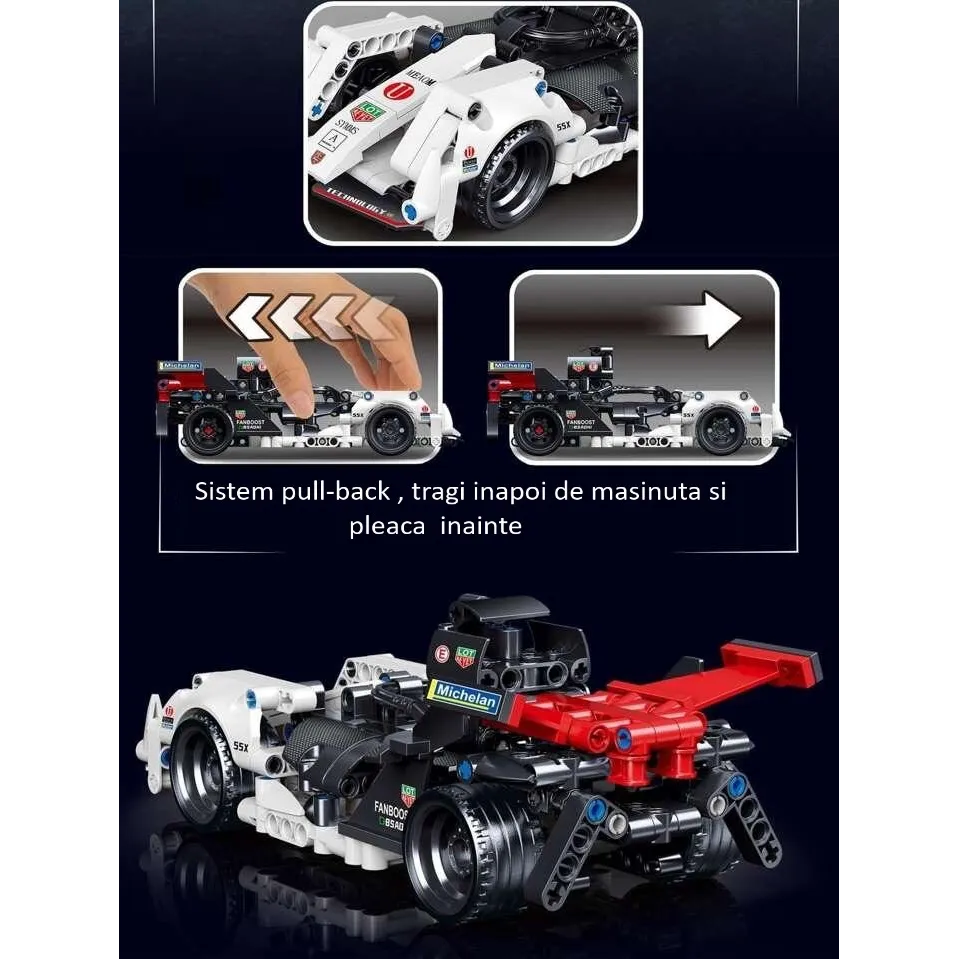 Joc de constructie, tip LEGO, Masina, 6 ani, 247 PIESE - imagine 3