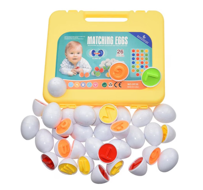 Joc de potrivire litere forme si culori Oua educationale 3 ani 01.jpg