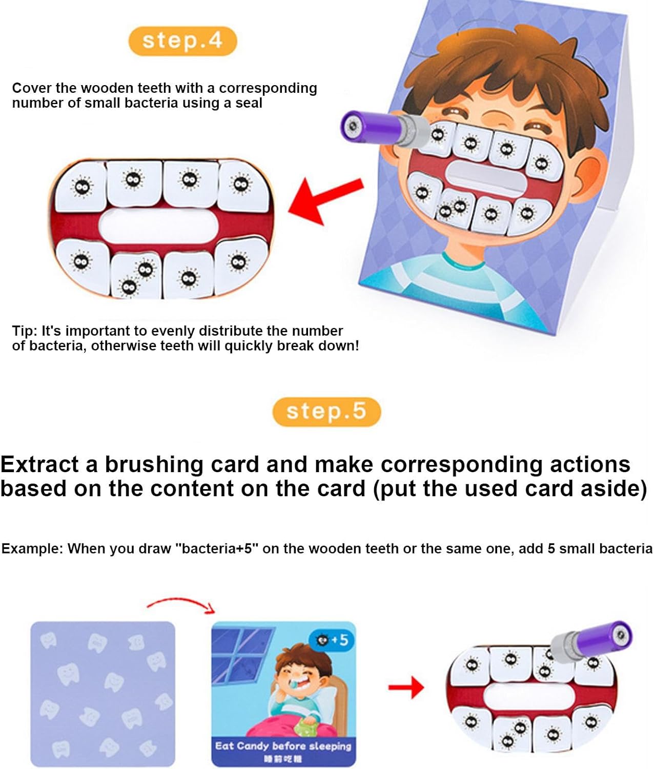 Joc educativ despre igiena dentară și alimentația sănătoasă, 3 ani - imagine 5