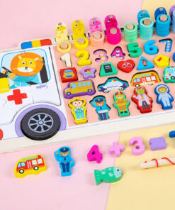 Joc logaritmic Aritmetica sortare forme geometrice joc magnetic 3 ani 03.jpg