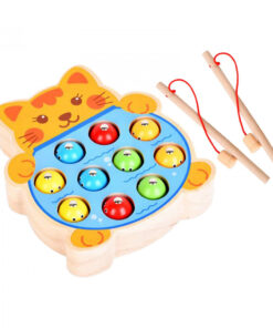 Joc magnetic de pescuit, Invatam culorile, Pisicuta