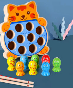 Alternative view of Joc magnetic de pescuit, Invatam culorile, Pisicuta