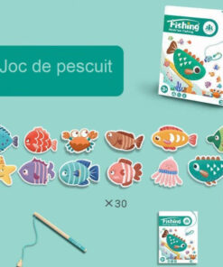 Joc magnetic de pescuit din lemn 30 piesePesti 3 ani 03.jpg