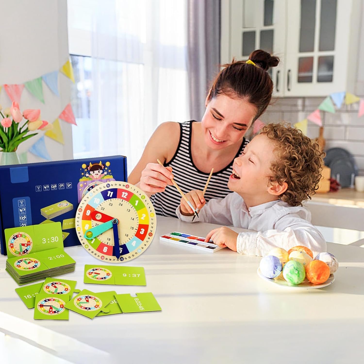 Joc multifunctional - Invatam ceasul analogic si digital, 3 ani - imagine 3
