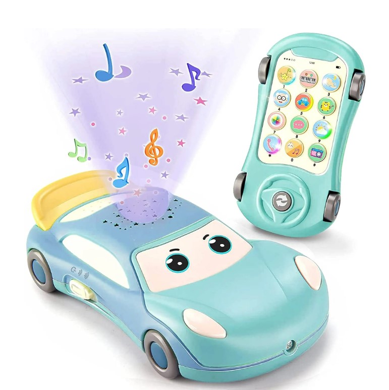 Joc multifuntional, Lampa de veghe cu proiectie si telefon, 18 luni+