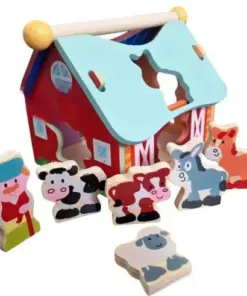 Joc sortator de  6 forme geometrice, Ferma Animalelor, 3 ani