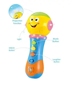 Alternative view of Jucarie pentru bebelusi - Microfon cu lumini si melodii, 18 luni+