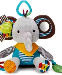 Jucarie senzoriala bebe cu elemente de dentitie si zornaitoare, 3 luni+ Elefant